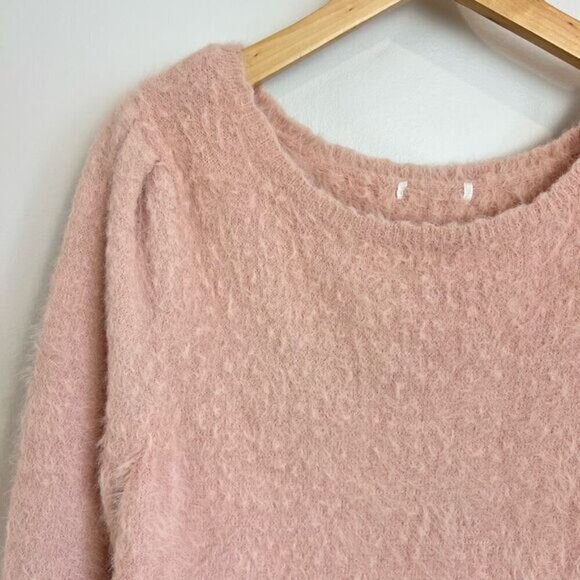 Vintage Unbranded Women’s Large Pink Plush Teddy Pullover Crewneck Sweater - Picture 5 of 12
